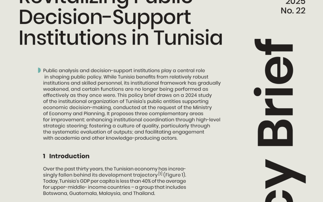 Renforcer l’efficacité des structures publiques d’aide à la décision en Tunisie.